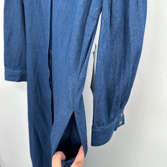 Tuckernuck Blue Denim Royal Maxi Shirt Dress size M Medium NWT - Picture 7 of 10